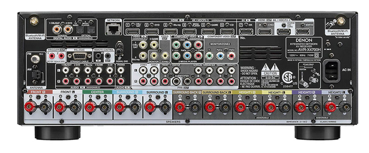 Denon AVR X4700H back