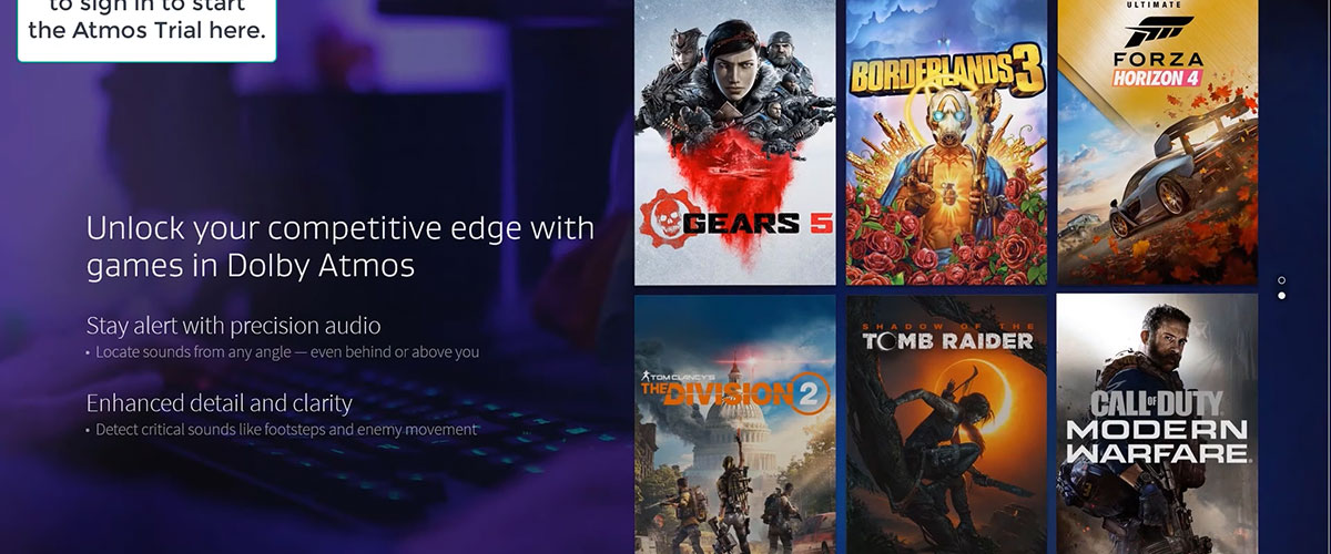 Dolby Atmos Good For Games 