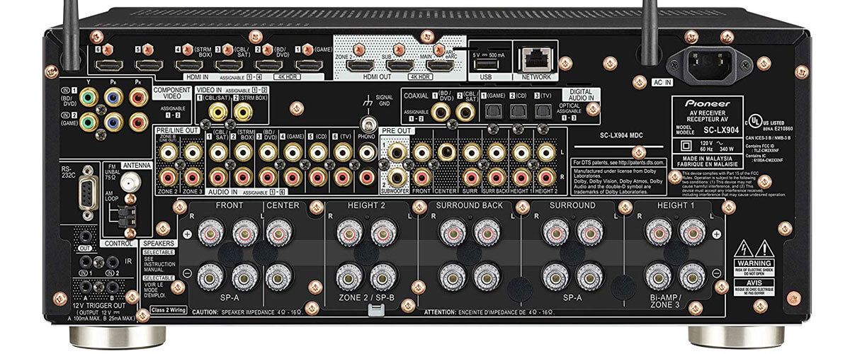 Pioneer Elite SC-LX904 back